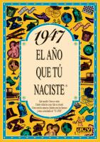 1947 EL AÑO EN QUE TU NACISTE | 9788488907844 | COLLADO BASCOMPTE, ROSA