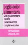 LEGISLACION ALIMENTARIA : CODIGO ALIMENTARIO ESPAÑOL Y DISPO | 9788430943142 | DELEUZE ISASI, PALOMA
