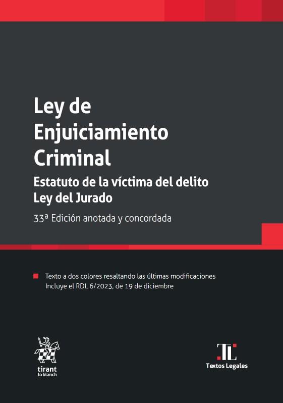 LEY DE ENJUICIAMIENTO CRIMINAL 2024 | 9788410566125 | TIRANT