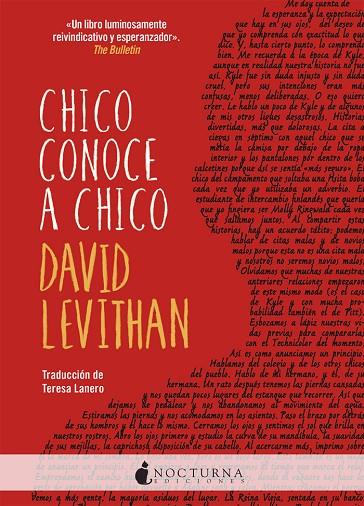 CHICO CONOCE A CHICO | 9788416858354 | LEVITHAN, DAVID