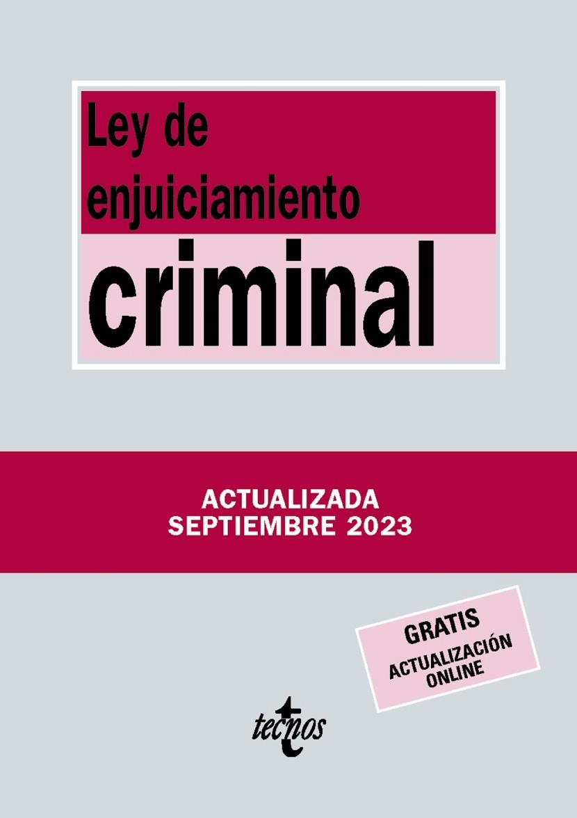 LEY DE ENJUICIAMIENTO CRIMINAL (2023) | 9788430988556 | EDITORIAL TECNOS