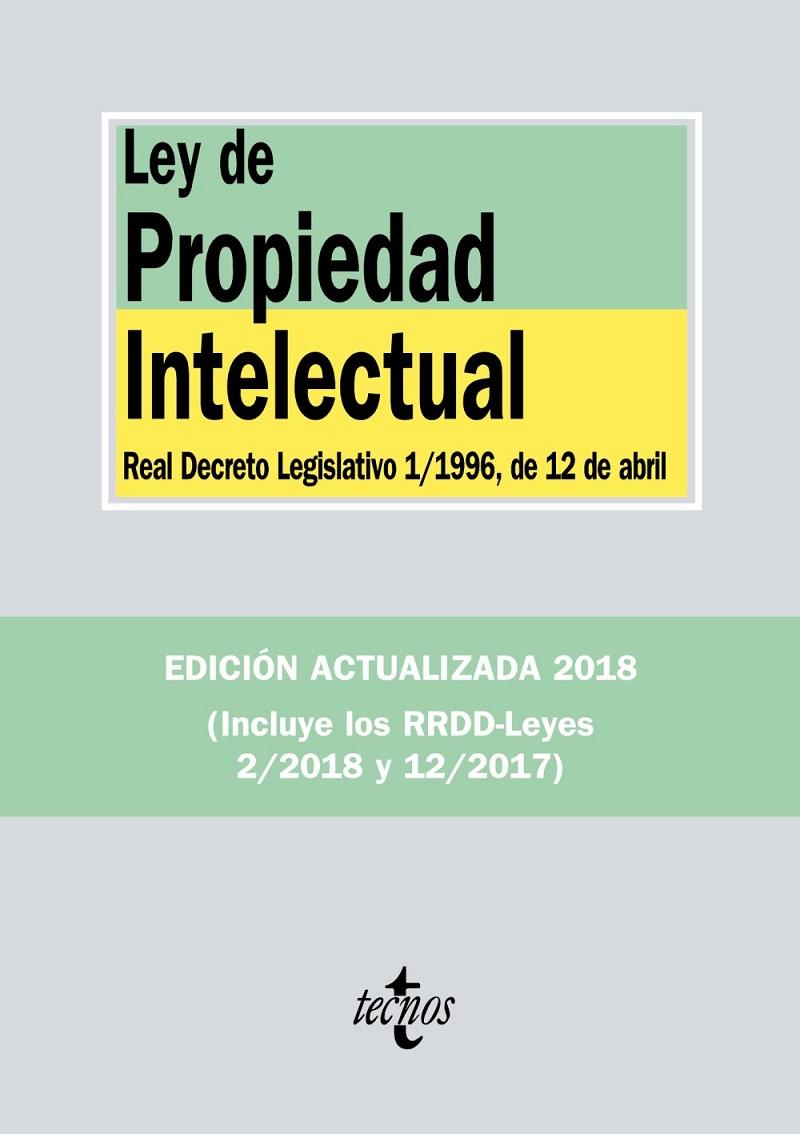 LEY DE PROPIEDAD INTELECTUAL | 9788430974450 | EDITORIAL TECNOS