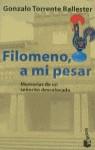 FILOMENO A MI PESAR | 9788408020349 | TORRENTE BALLESTER, GONZALO