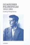 OCASIONES FILOSOFICAS 1912-1951 | 9788437615431 | WITTGENSTEIN, LUDWIG