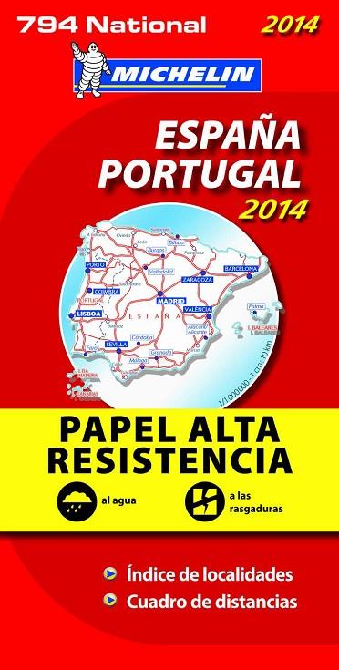 MAPA ESPAÑA - PORTUGAL "ALTA RESISTENCIA" | 9782067191785 | VARIOS AUTORES