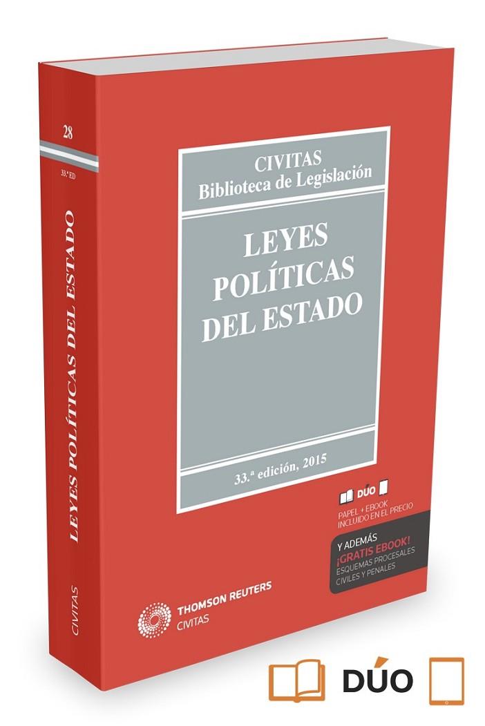 LEYES POLÍTICAS DEL ESTADO (PAPEL + E-BOOK) | 9788447051625 | ALBERTI ROVIRA, ENOCH/GONZÁLEZ BEILFUSS, MARKUS