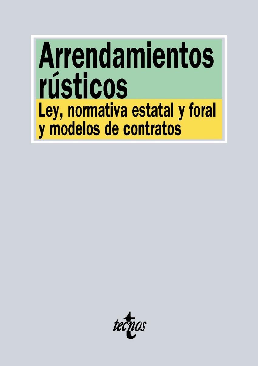 ARRENDAMIENTOS RÚSTICOS | 9788430968817 | EDITORIAL TECNOS