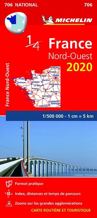 MAPA NATIONAL FRANCE NORD-OUEST 2020 | 9782067242685 | MICHELIN