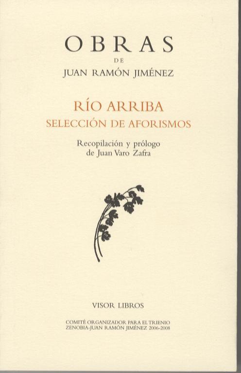 RIO ARRIBA SELECCION DE AFORISMOS | 9788475220970 | JIMENEZ, JUAN RAMON