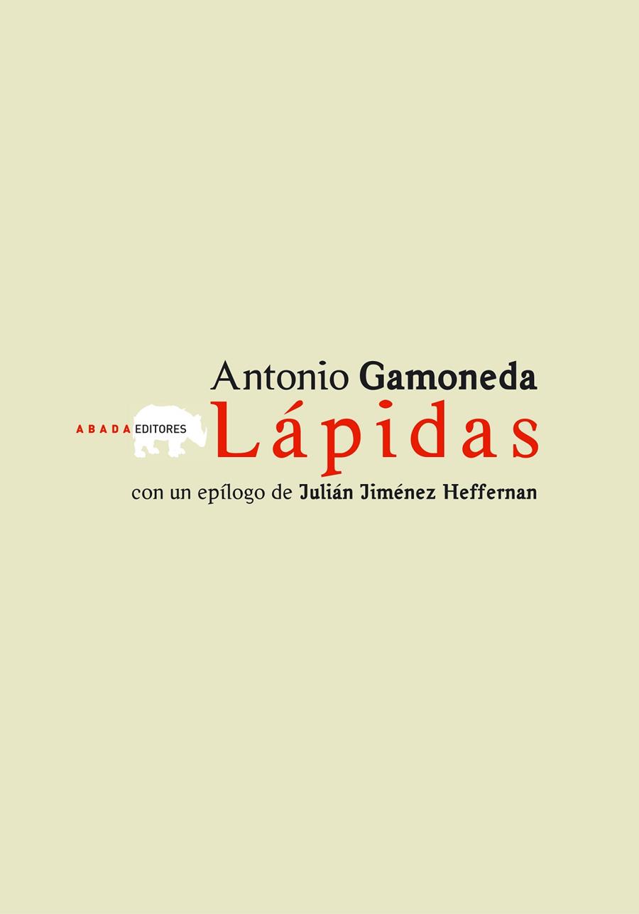 LAPIDAS | 9788496258921 | GAMONEDA, ANTONIO