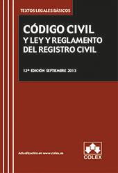 CODIGO CIVIL Y LEY Y REGLAMENTO DEL REGISTRO CIVIL SEPTIEMBRE 2013 | 9788483423790 | AAVV