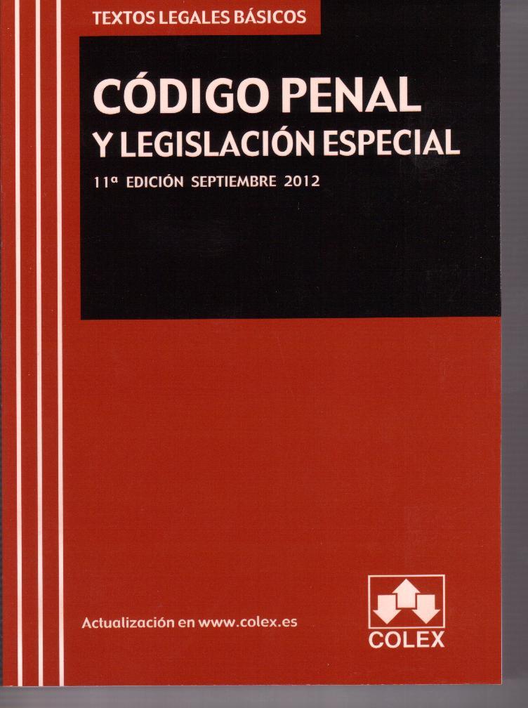 CODIGO PENAL Y LEGISLACION ESPECIAL SEPTIEMBRE 2012 | 9788483423493 | AA.VV.