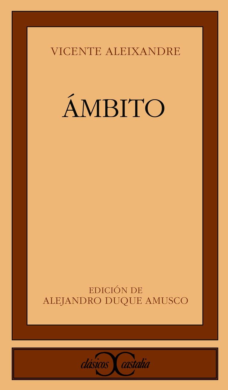 AMBITO | 9788470395543 | ALEIXANDRE, VICENTE