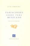 VARIACIONES SOBRE TAMA MEXICANO | 9788437505282 | CERNUDA, LUIS