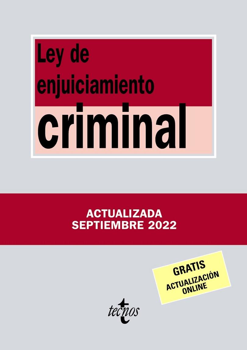LEY DE ENJUICIAMIENTO CRIMINAL 2022 | 9788430985685 | EDITORIAL TECNOS
