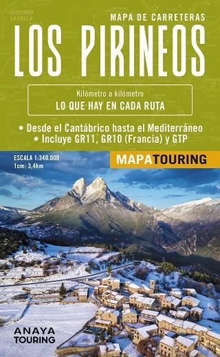 MAPA DE LOS PIRINEOS 1:340.000 -  (DESPLEGABLE) | 9788491587682 | ANAYA TOURING