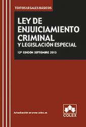 LEY DE ENJUICIAMIENTO CRIMINAL Y LEGISLACION ESPECIAL SEPTIEMBRE 2013 | 9788483423806 | AAVV