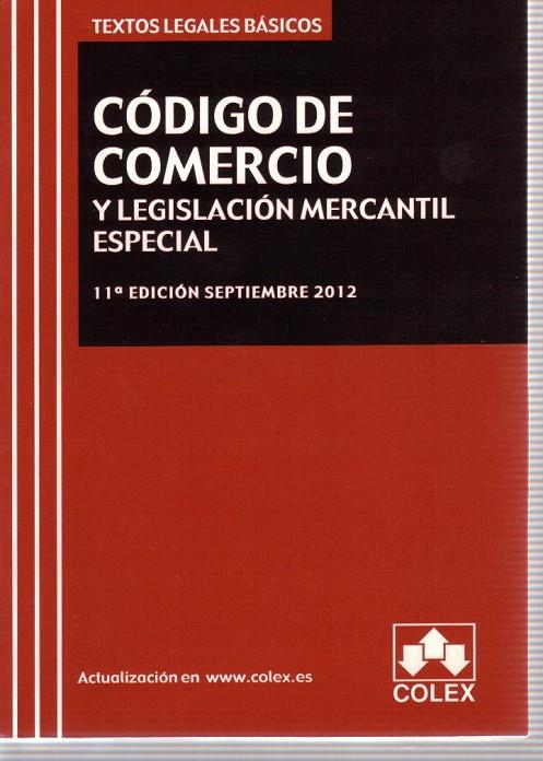 CODIGO DE COMERCIO Y LEGISLACION MERCANTIL SEMPTIEMBRE 2012 | 9788483423486 | AA.VV.
