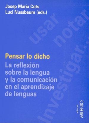 PENSAR LO DICHO | 9788497430562 | COTS/NUSSBAUM (EDS)
