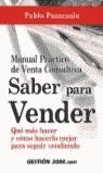 SABER PARA VENDER | 9788480889216 | PUSZCZALO, PABLO