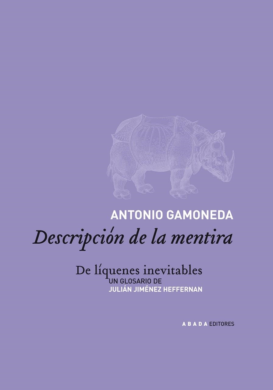 DESCRIPCION DE LA MENTIRA | 9788496258037 | GAMONEDA LOBON, ANTONIO (1931- )