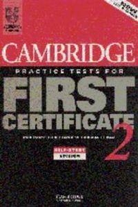 PRACTICE TEST FOR FIRST CERTIFICATE 2 SELF STUDY | 9780521499002 | CARNE PAUL/HASHEMI LOUISE