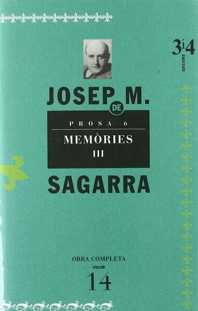 MEMORIES III OBRA COMPLETA VOL 14 | 9788475027074 | SAGARRA, JOSEP MARIA DE