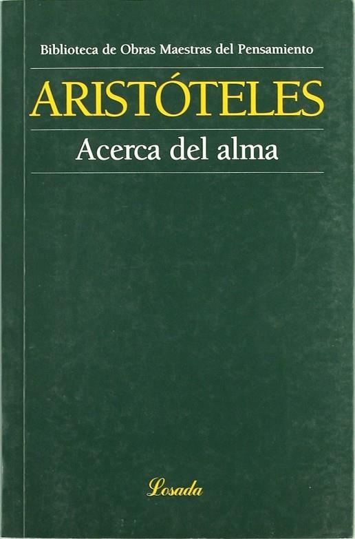 ACERCA DEL ALMA | 9789500393065 | ARISTÓTELES