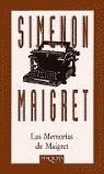 MEMORIAS DE MAIGRET, LAS | 9788483106600 | SIMENON