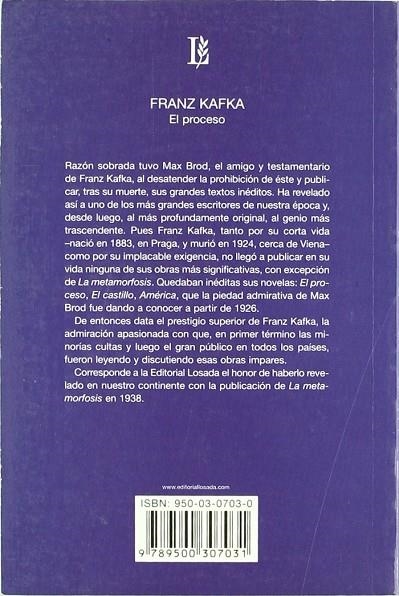 PROCESO, EL | 9789500307031 | KAFKA, FRANZ