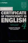 CERTIFICATE OF PROFICIENCY IN ENGLISH 4 ST WITH ANSWERS | 9780521611527 | AA.VV.