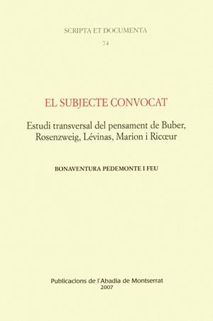 SUBJECTE CONVOCAT, EL | 9788484158806 | PEDEMONTE I FEU, BONAVENTURA