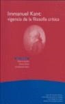 IMMANUEL KANT VIGENCIA DE LA FILOSOFIA CRITICA | 9789586650922 | CASTAÑEDA, FELIPE ED.