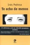 TE ECHO DE MENOS | 9788493611705 | PEDROSA, INES