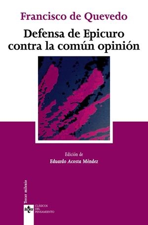 DEFENSA DE EPICURO CONTRA LA COMUN OPINION | 9788430946419 | QUEVEDO, FRANCISCO DE
