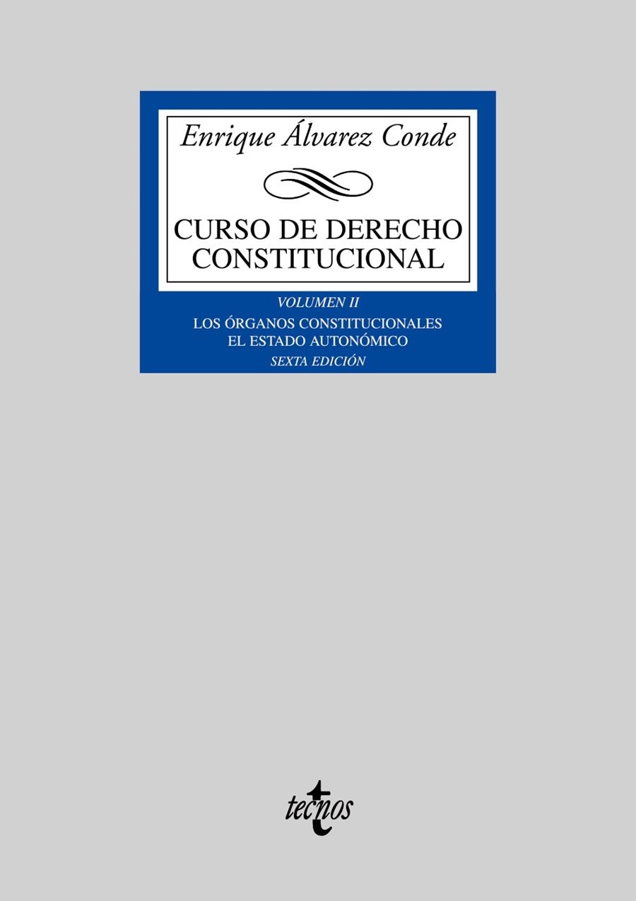 CURSO DE DERECHO CONSTITUCIONAL VOL II | 9788430947560 | ALVAREZ CONDE, ENRIQUE