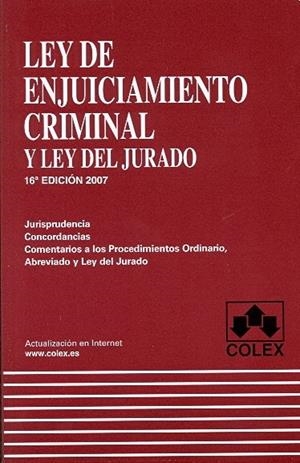 LEY DE ENJUICIAMIENTO CRIMINAL 17ªED | 9788483421284 | AAVV