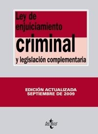LEY DE ENJUICIAMIENTO CRIMINAL Y LEGISLACION COMP 2009 | 9788430949212 | VVAA