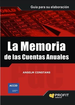 MEMORIA DE LAS CUENTAS ANUALES | 9788496998179 | COSNTANS, ANSELM
