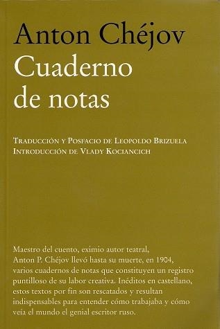 CUADERNO DE NOTAS | 9788483930489 | CHEJOV, ANTON PAVLOVICH