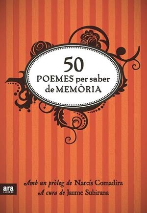 50 POEMES PER SABER DE MEMORIA | 9788492907861 | SUBIRANA, JAUME