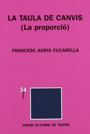 TAULA DE CANVIS ( LA PROPORCIO), LA | 9788475028736 | ADRIA CUCARELLA, FRANCESC