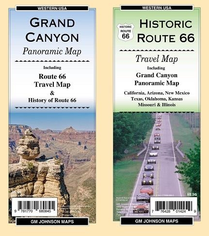 HISTORIC ROUTE 66 & GRAND CANYON PANORAMIC MAP | 9781770680845 | AAVV