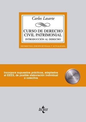CURSO DE DERECHO CIVIL PATRIMONIAL | 9788430955459 | LASARTE, CARLOS