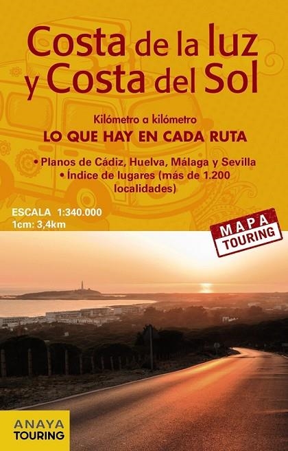 MAPA DE CARRETERAS DE LA COSTA DE LA LUZ Y LA COSTA DEL SOL (DESPLEGABLE), ESCAL | 9788499358529 | ANAYA TOURING