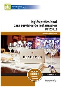 INGLÉS PROFESIONAL PARA SERVICIOS DE RESTAURACIÓN | 9788428396936 | GANDULLO RECIO, MARGARITA