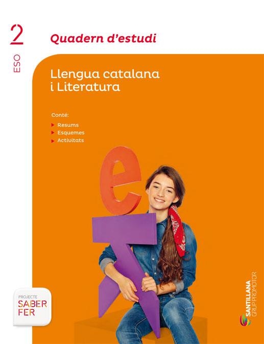 QUADERN D'ESTUDI LLENGUA CATALANA I LITERATURA 2 ESO SABER FER | 9788490476970 | VARIOS AUTORES