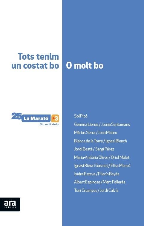 TOTS TENIM UN COSTAT BO O MOLT BO MARATO 2016 | 9788416154647 | OLIVER I CABRER, MARIA-ANTÒNIA