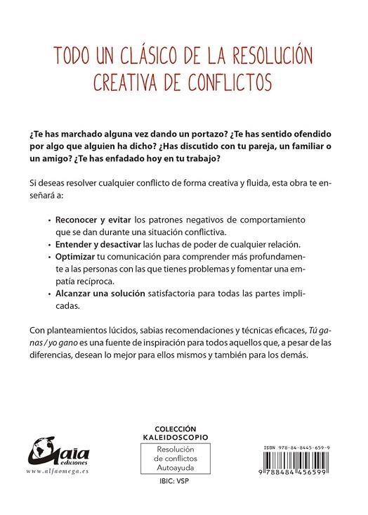 TÚ GANAS, YO GANO | 9788484456599 | CORNELIUS, HELENA / FAIRE, SHOSHANA