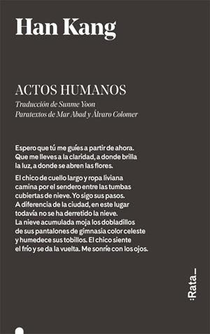 ACTOS HUMANOS | 9788416738342 | HAN KANG